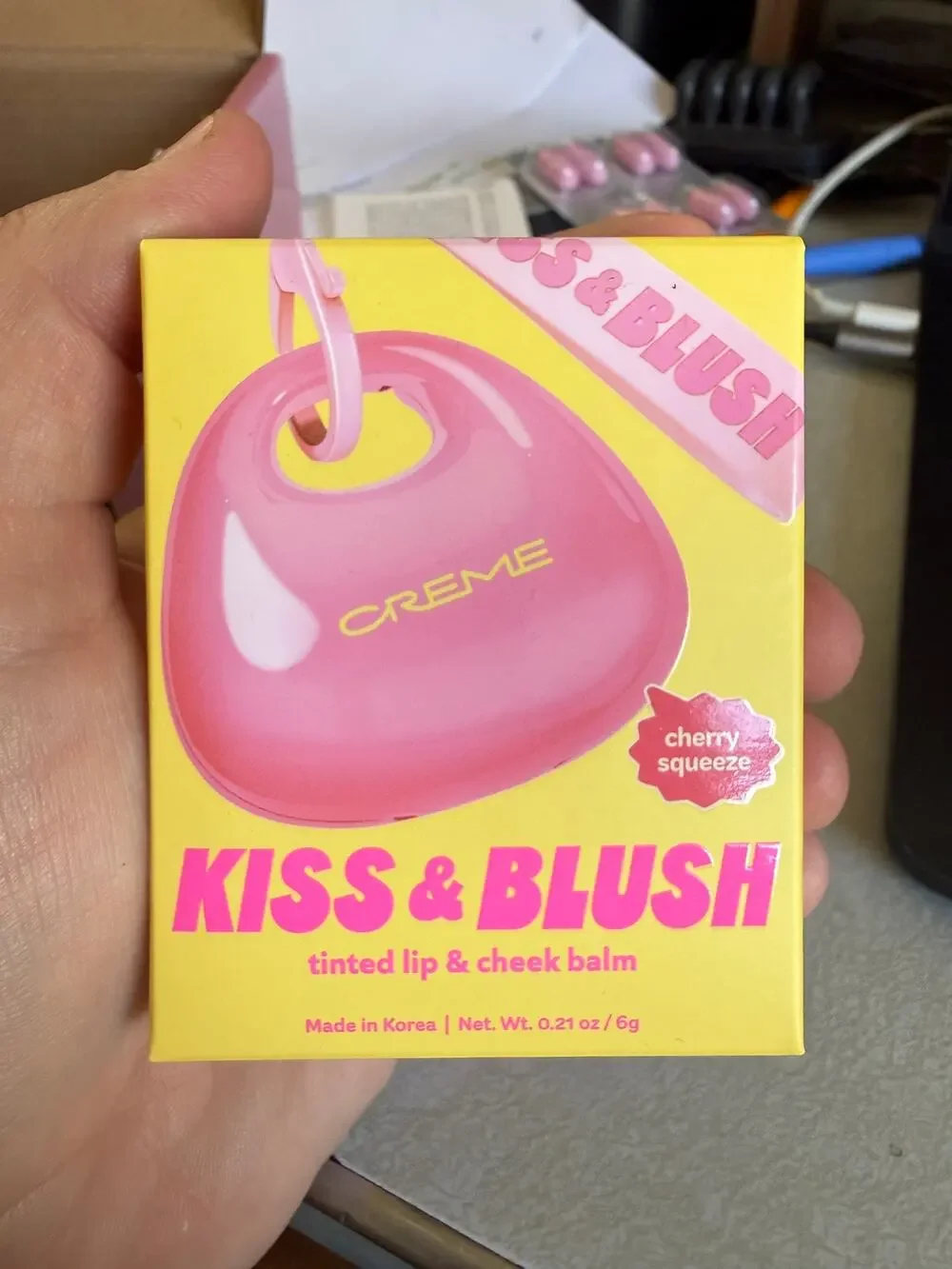 NEW The Creme Shop Kiss & Blush Tinted Lip and Cheek Balm Cherry Squeeze